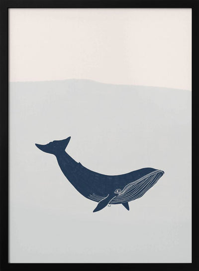 Blue Whale - Stretched Canvas, Poster or Fine Art Print I Heart Wall Art