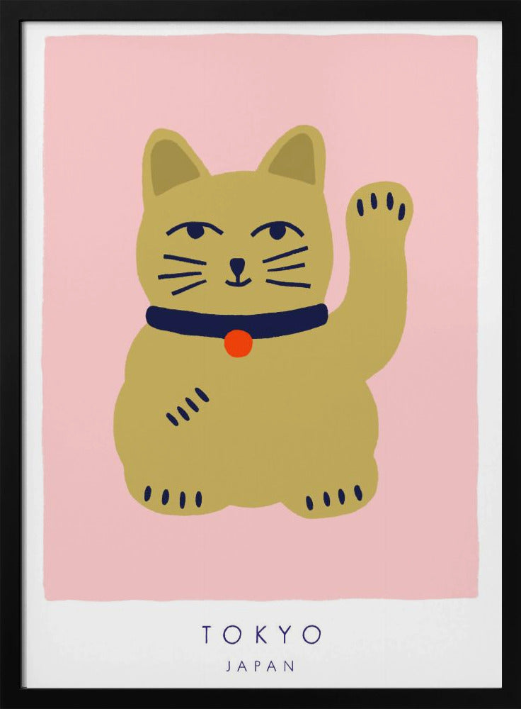 Maneki Neko – Lucky Cat - Stretched Canvas, Poster or Fine Art Print I Heart Wall Art