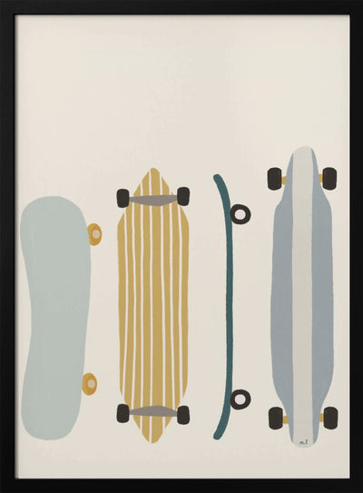 Skateboards - Stretched Canvas, Poster or Fine Art Print I Heart Wall Art