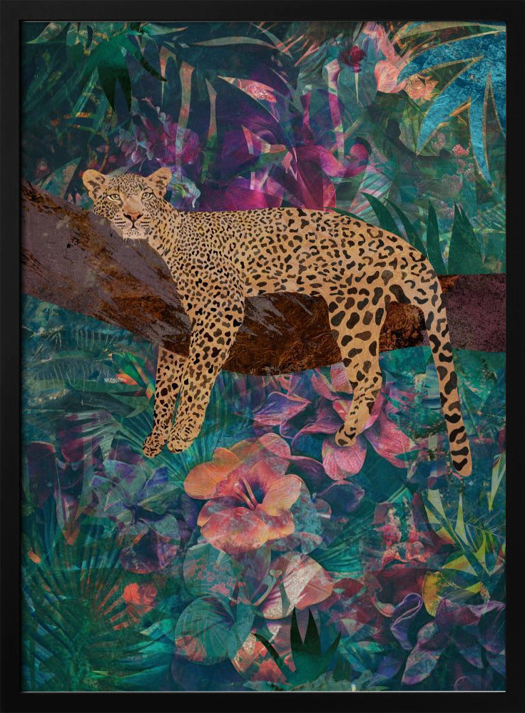 Leopard Jungle2 01 - Stretched Canvas, Poster or Fine Art Print I Heart Wall Art