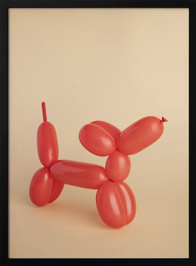 Red Balloon Dog - Stretched Canvas, Poster or Fine Art Print I Heart Wall Art