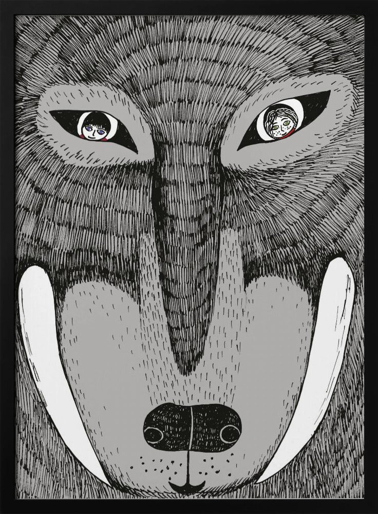 Wolf - Stretched Canvas, Poster or Fine Art Print I Heart Wall Art