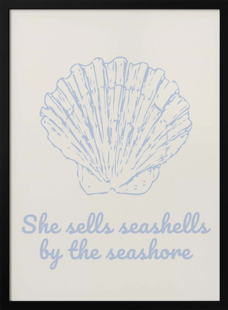 She Sells Seashells - Parchment - Stretched Canvas, Poster or Fine Art Print I Heart Wall Art