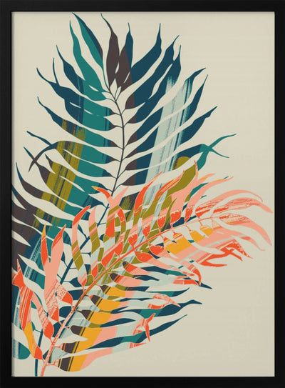 Colorful Palm Leaves - Stretched Canvas, Poster or Fine Art Print I Heart Wall Art