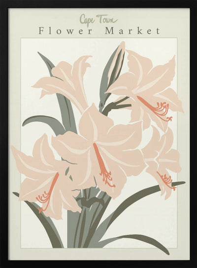 Flower Market Cap Town Amaryllis - Stretched Canvas, Poster or Fine Art Print I Heart Wall Art