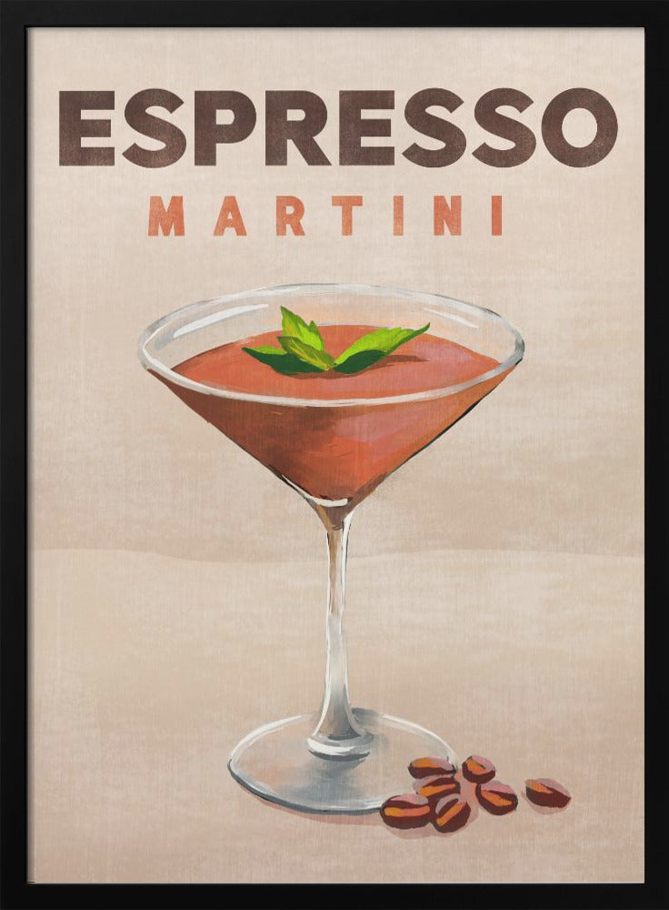 Espresso Martini Cocktail Bar Decor - Stretched Canvas, Poster or Fine Art Print I Heart Wall Art