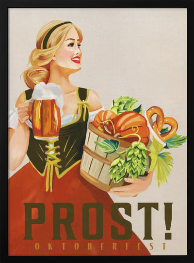 Prost Oktoberfest - Stretched Canvas, Poster or Fine Art Print I Heart Wall Art