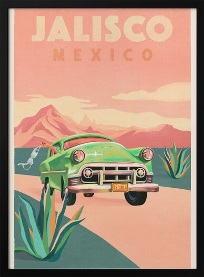 Jalisco Mexico Vintage Travel Poster - Stretched Canvas, Poster or Fine Art Print I Heart Wall Art