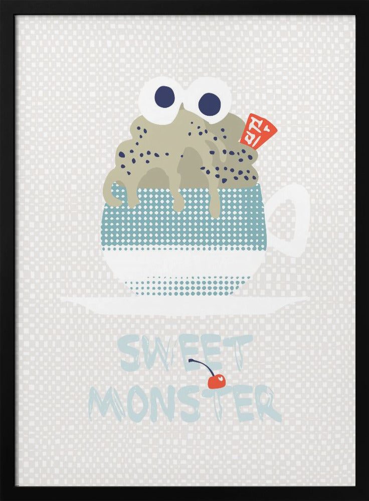 Sweet monster cupcake mint - Stretched Canvas, Poster or Fine Art Print I Heart Wall Art