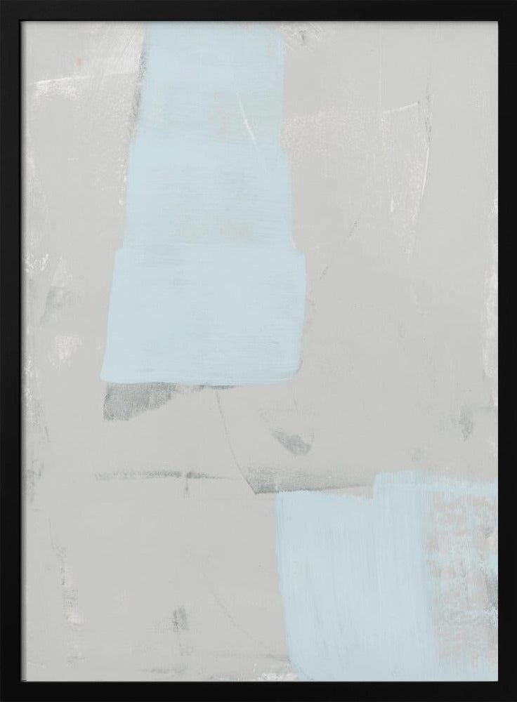 Pale Blue Grey Texture - Stretched Canvas, Poster or Fine Art Print I Heart Wall Art