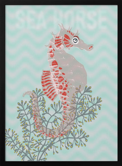 Sea life sea horse Neptune&#039;s joy - Stretched Canvas, Poster or Fine Art Print I Heart Wall Art