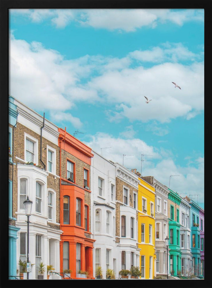 Rainbow Row - Stretched Canvas, Poster or Fine Art Print I Heart Wall Art