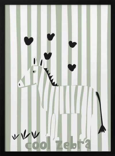 Cool zebra - Stretched Canvas, Poster or Fine Art Print I Heart Wall Art