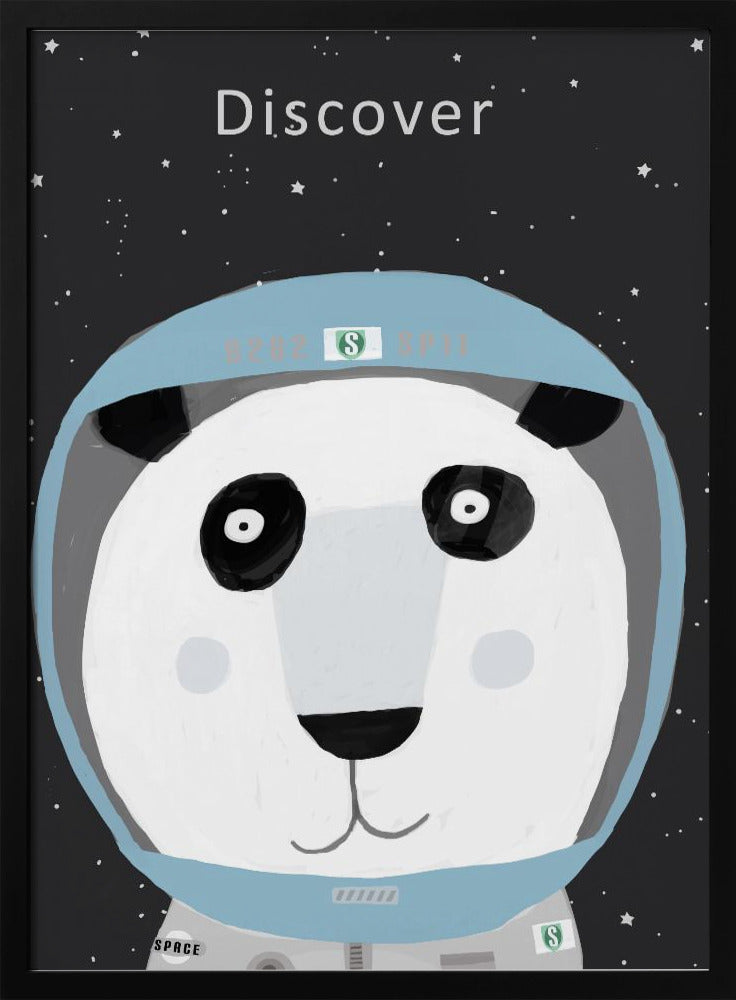 Discover Space with Cute Panda Spaceman by Artist Carla Daly - Stretched Canvas, Poster or Fine Art Print I Heart Wall Art