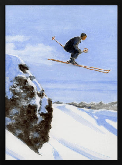 Ski Jump - Stretched Canvas, Poster or Fine Art Print I Heart Wall Art