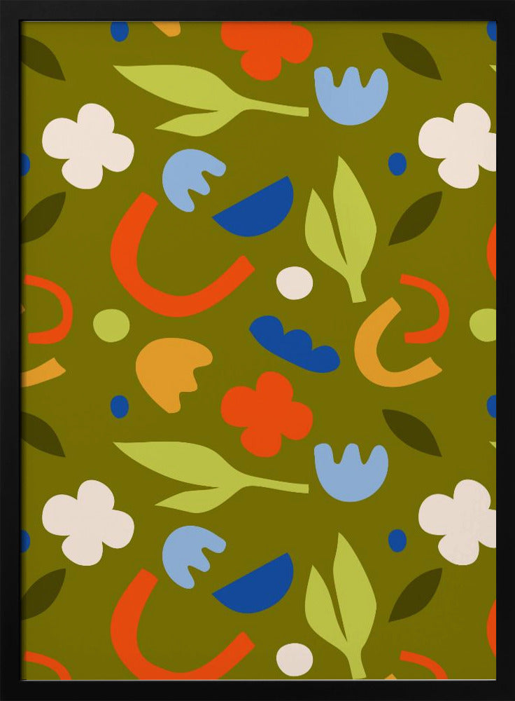 Olive Meadow - Stretched Canvas, Poster or Fine Art Print I Heart Wall Art