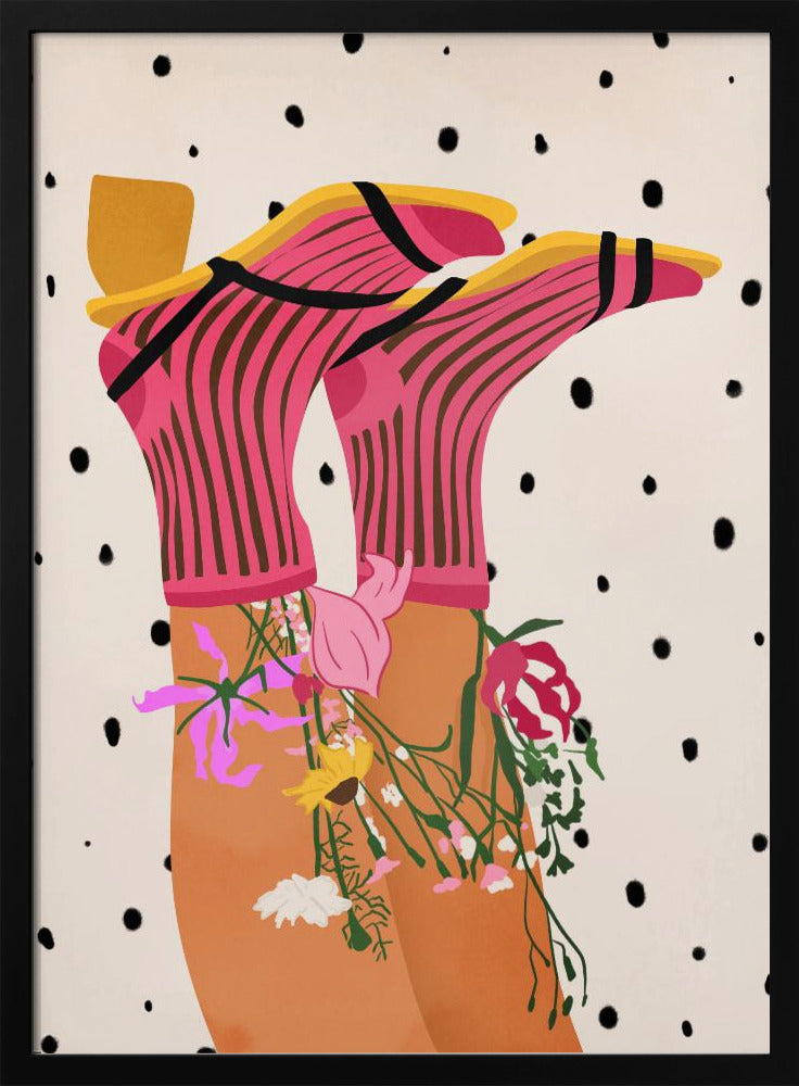 Floral Step Delight - Stretched Canvas, Poster or Fine Art Print I Heart Wall Art