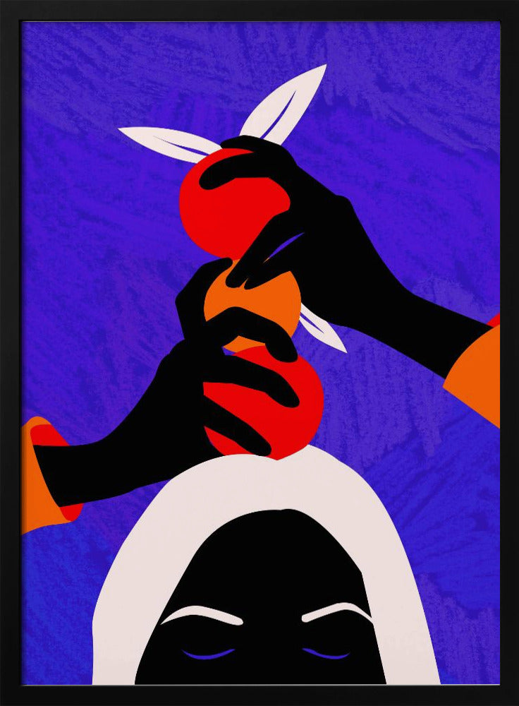 Hands On Orange - Stretched Canvas, Poster or Fine Art Print I Heart Wall Art