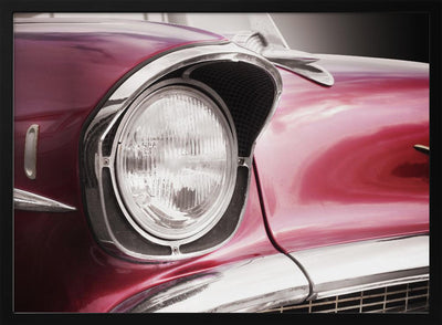 American classic car Bel Air 1957 Headlight - Stretched Canvas, Poster or Fine Art Print I Heart Wall Art