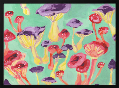 Magic Mushrooms - Stretched Canvas, Poster or Fine Art Print I Heart Wall Art