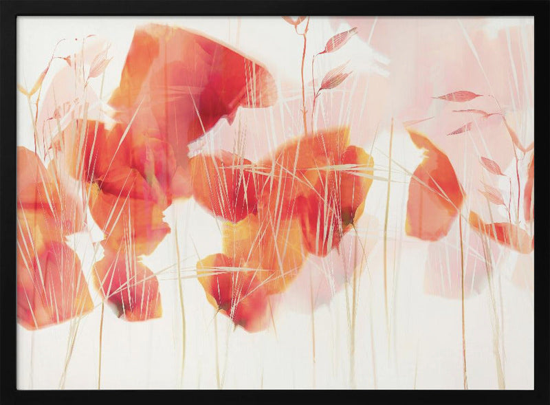 Modern poppies - Stretched Canvas, Poster or Fine Art Print I Heart Wall Art