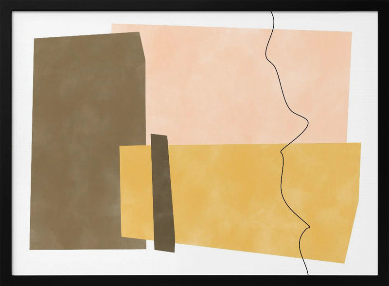 Geometric Shapes In Earthy Tones - Stretched Canvas, Poster or Fine Art Print I Heart Wall Art