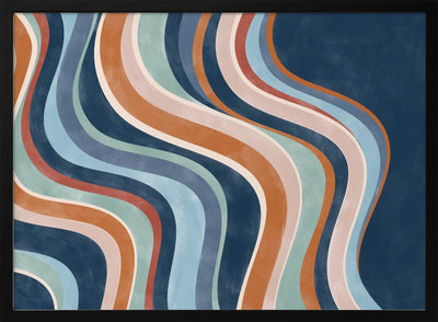 Flowing Stripes - Stretched Canvas, Poster or Fine Art Print I Heart Wall Art