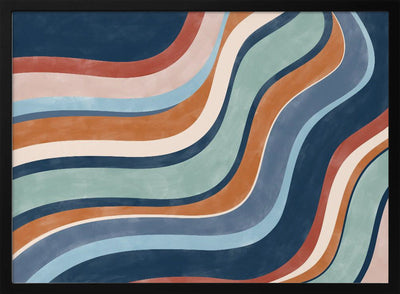 Multicolored Lines Creates A Dynamic - Stretched Canvas, Poster or Fine Art Print I Heart Wall Art