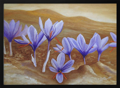 Saffron Flowers - Stretched Canvas, Poster or Fine Art Print I Heart Wall Art