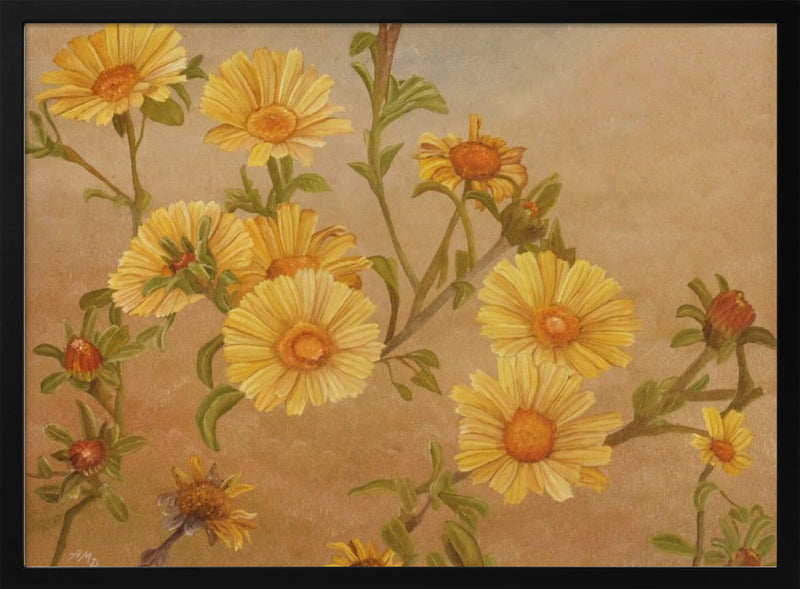 Yellow Daisies - Stretched Canvas, Poster or Fine Art Print I Heart Wall Art