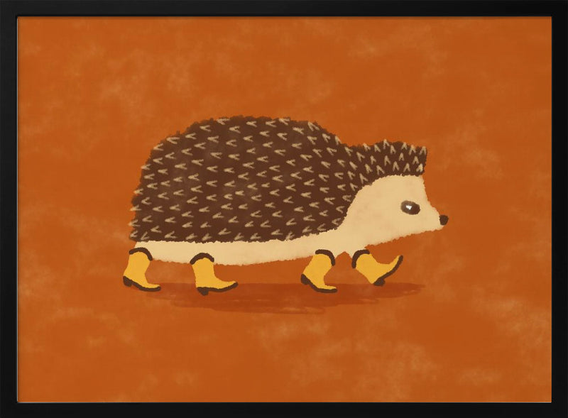 Sonny the Hedgehog Running In Cowboy Boots - Stretched Canvas, Poster or Fine Art Print I Heart Wall Art