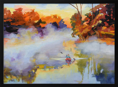 Paddling In the Mist - Stretched Canvas, Poster or Fine Art Print I Heart Wall Art