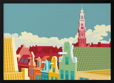 Amsterdam Jordaan Westerkerk - Stretched Canvas, Poster or Fine Art Print I Heart Wall Art