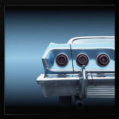 US classic car 1963 impala - Square Stretched Canvas, Poster or Fine Art Print I Heart Wall Art