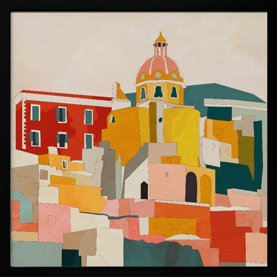 Procida Italy Kopie - Square Stretched Canvas, Poster or Fine Art Print I Heart Wall Art