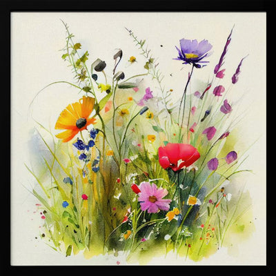 Meadow Nature Art (10) - Square Stretched Canvas, Poster or Fine Art Print I Heart Wall Art