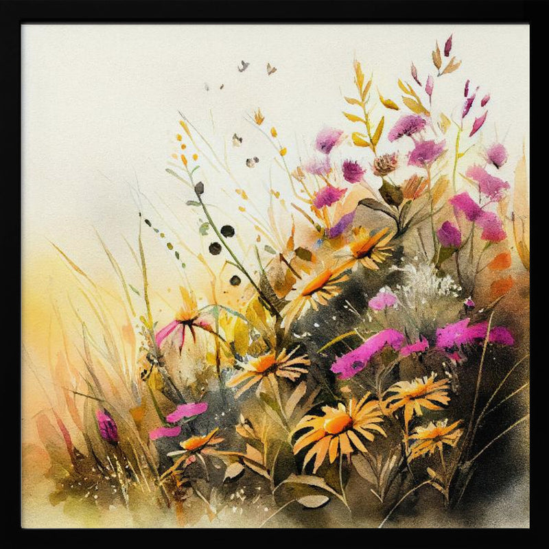 Meadow Nature Art (12) - Square Stretched Canvas, Poster or Fine Art Print I Heart Wall Art