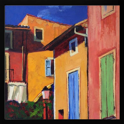 Colorful Houses - Square Stretched Canvas, Poster or Fine Art Print I Heart Wall Art