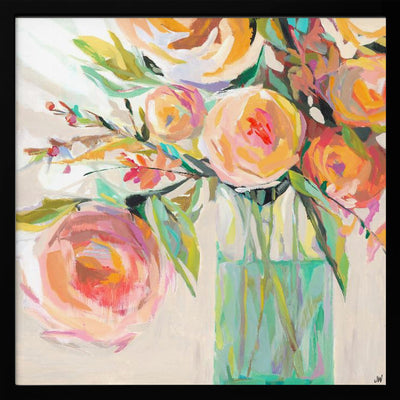 Kelly S Bouquet - Square Stretched Canvas, Poster or Fine Art Print I Heart Wall Art