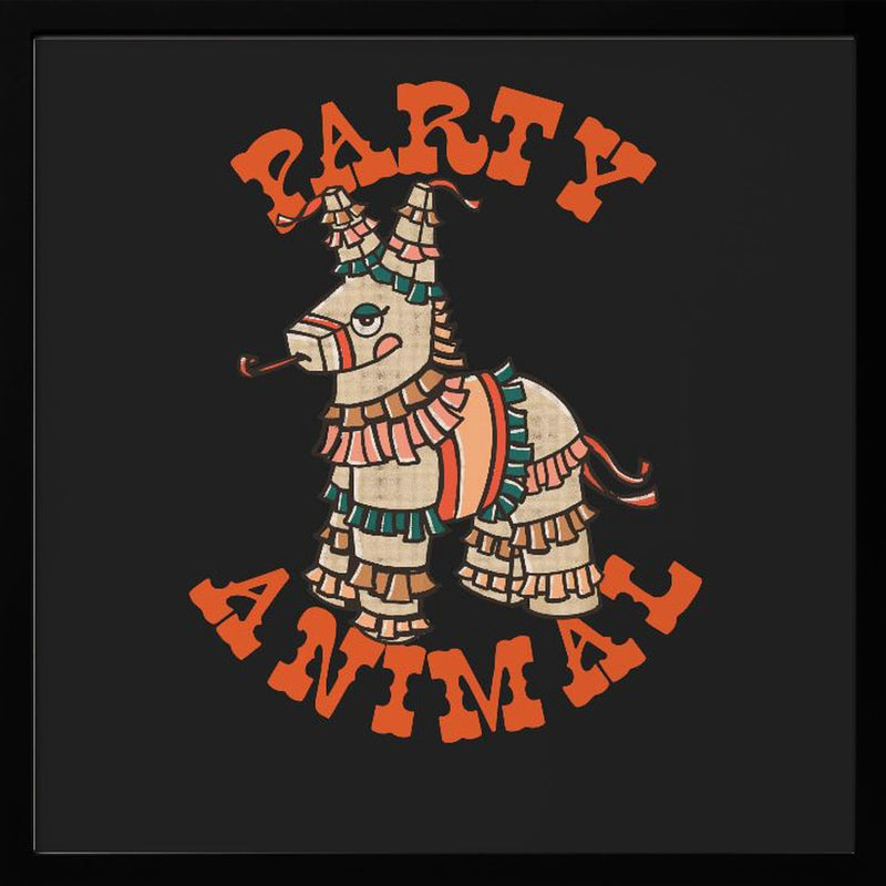 Party Animal.png - Square Stretched Canvas, Poster or Fine Art Print I Heart Wall Art