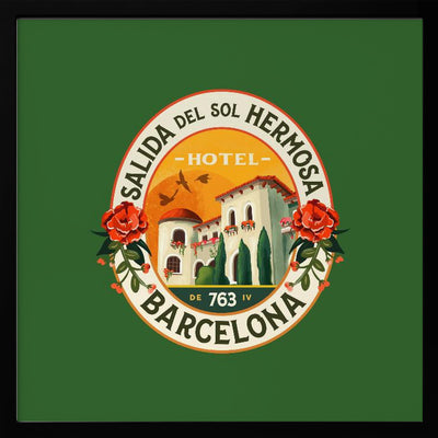 Hotel Barcelona Spain - Square Stretched Canvas, Poster or Fine Art Print I Heart Wall Art