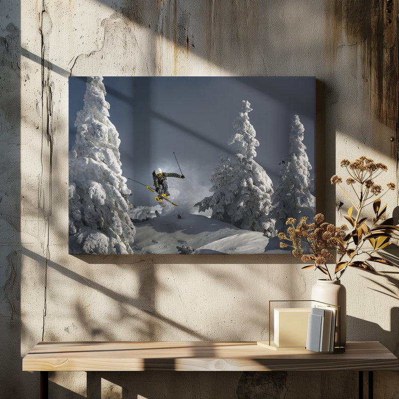 Ski is life - Stretched Canvas, Poster or Fine Art Print I Heart Wall Art