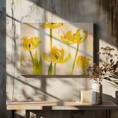 Flowering tulips - Stretched Canvas, Poster or Fine Art Print I Heart Wall Art