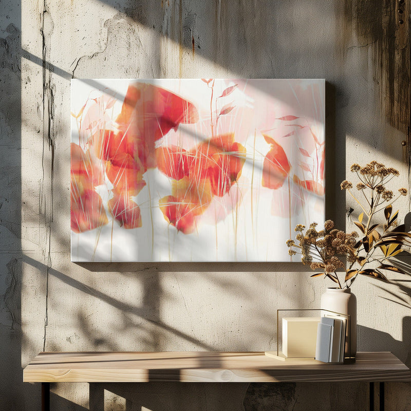 Modern poppies - Stretched Canvas, Poster or Fine Art Print I Heart Wall Art