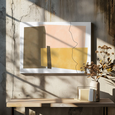 Geometric Shapes In Earthy Tones - Stretched Canvas, Poster or Fine Art Print I Heart Wall Art