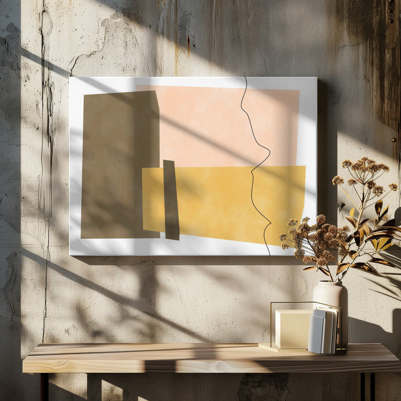 Geometric Shapes In Earthy Tones - Stretched Canvas, Poster or Fine Art Print I Heart Wall Art