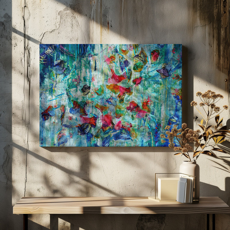 Bloom Shimmer Park - Stretched Canvas, Poster or Fine Art Print I Heart Wall Art