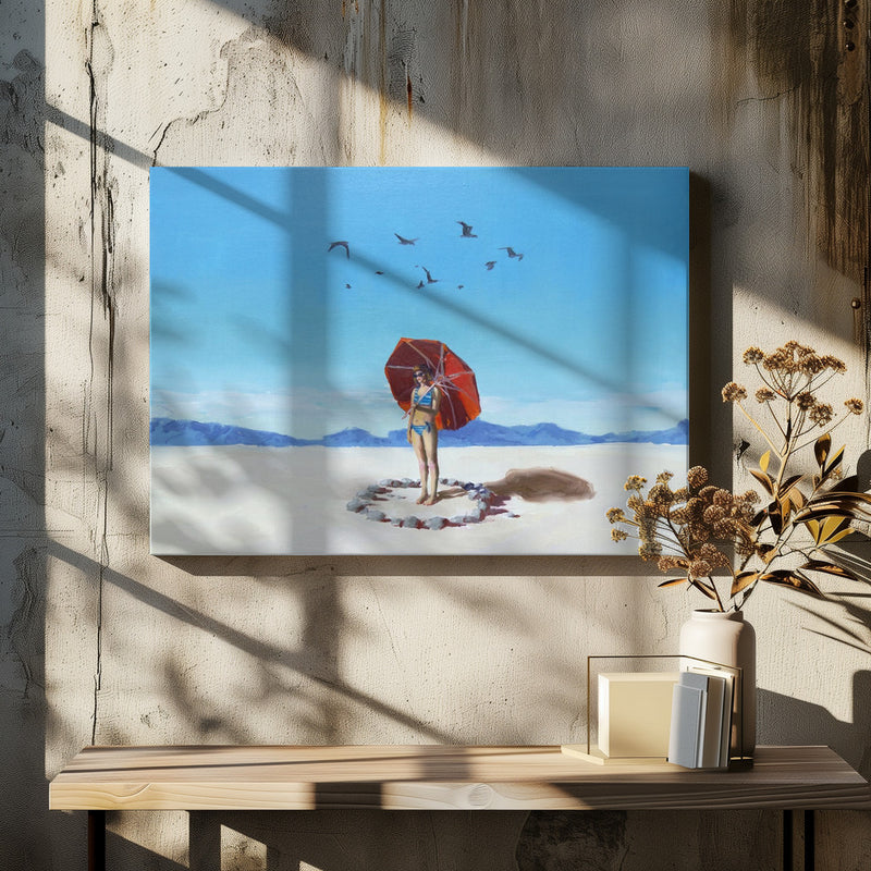 Plastic beach - Stretched Canvas, Poster or Fine Art Print I Heart Wall Art