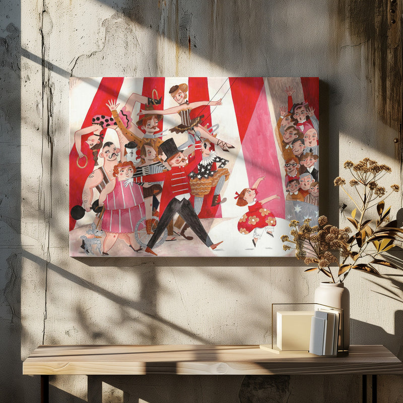 Circus in the city - Stretched Canvas, Poster or Fine Art Print I Heart Wall Art