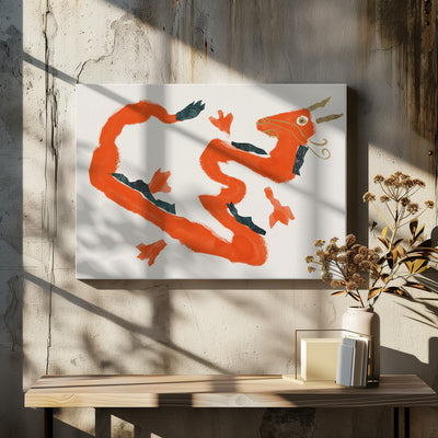 Dragon cut out - Stretched Canvas, Poster or Fine Art Print I Heart Wall Art